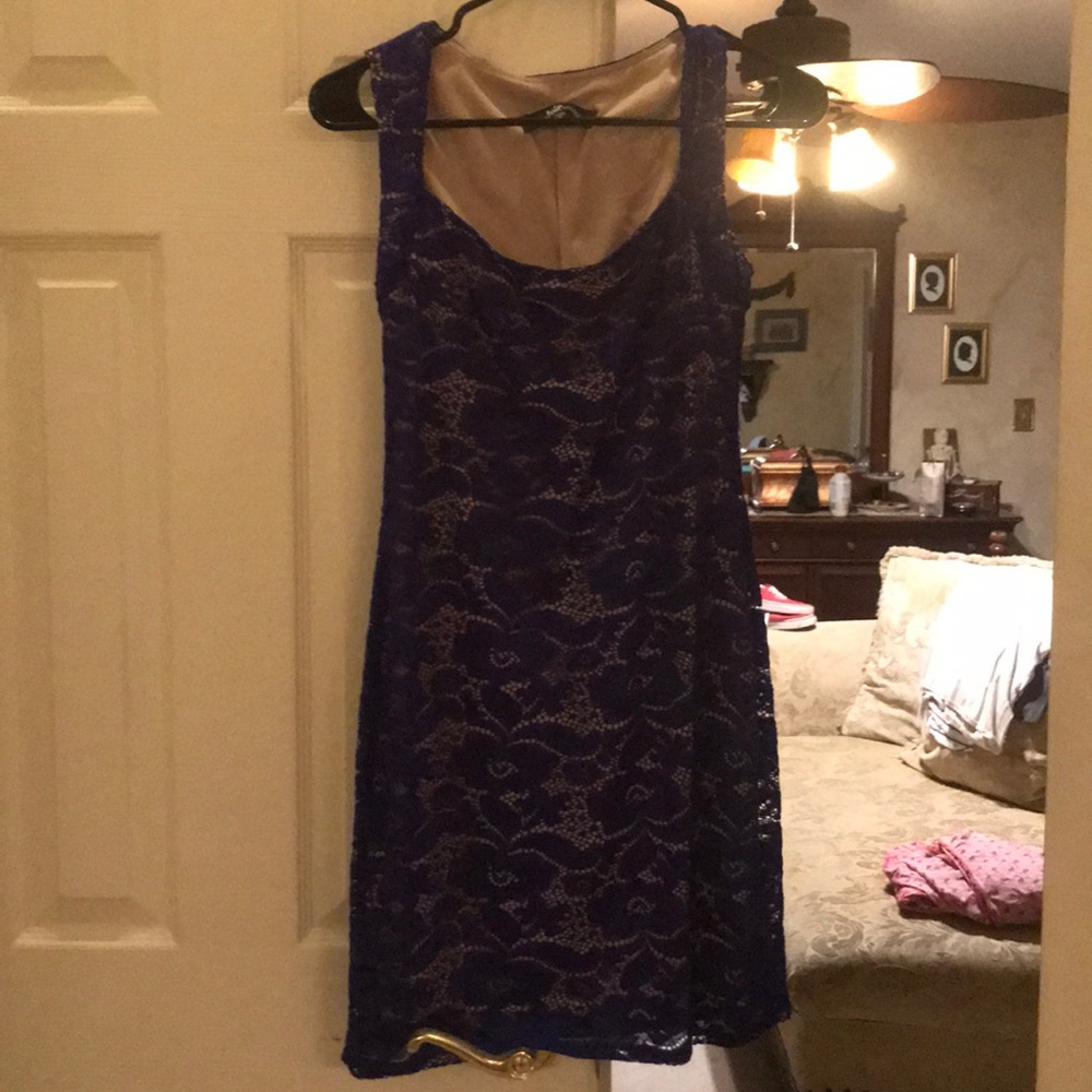 beautiful blue lace dress